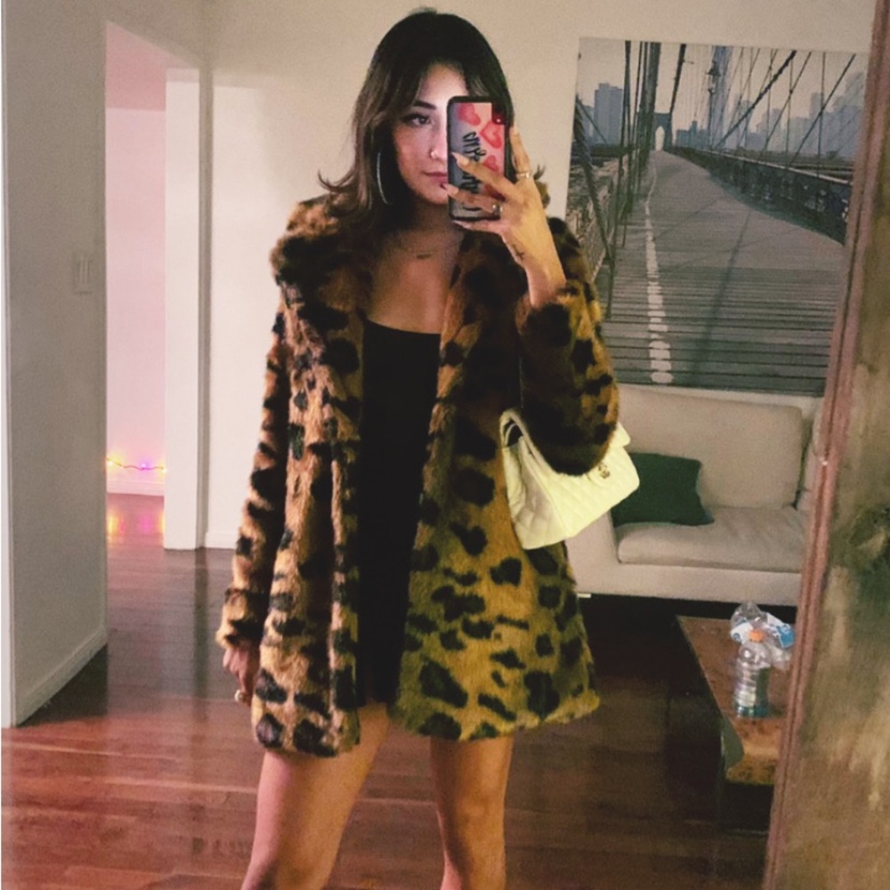 Nasty Gal leopard print coat